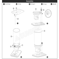 SUNNEX 4LX3 Distributeur de céréales et de flocons de maïs en acier inoxydable, contenant rotatif pour le stockage des aliments secs, buffet, petit déjeuner