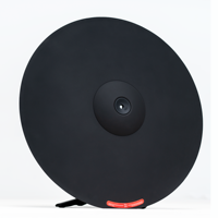 Cymbale électronique multifonctionnelle professionnelle UNLOCK CY-20R/B de 20 pouces à triple déclenchement, surface en caoutchouc de silicone noir de haute qualité