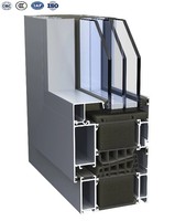 Ventanas Corredizas Modernas y Resistentes con Rejilla para Uso Exterior, Marco de Aleación de Aluminio, Insonorizadas, Doble Vidrio Templado Transparente