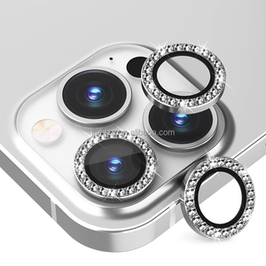 Protection d'Objectif Diamant en Verre Trempé pour Appareil Photo Téléphone Mobile pour <span class=keywords><strong>iPhone</strong></span> 14 Pro <span class=keywords><strong>Max</strong></span> 15 16 17 air - Product Image 1