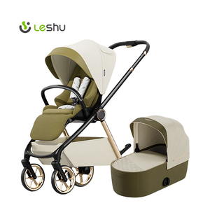 Nouvelle conception de <span class=keywords><strong>poussette</strong></span> de voyage pour bébé LeShu PC900 2 en 1, cadre en alliage d'aluminium, capacité de charge de 15 kg, pliable, luxe, pour 0-3 ans - Product Image 1