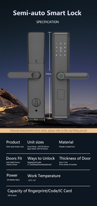 Khóa thông minh sinh trắc học sản xuất tại Trung Quốc, ứng dụng TuYa, mở khóa bằng vân tay, mật khẩu, thẻ IC, hỗ trợ 10 ngôn ngữ quốc tế và khóa âm 6068 - Product Image 4