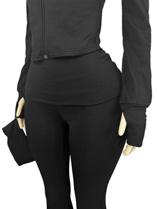 Setelan Olahraga Wanita Musim Gugur 2025 Logo Kustom Pakaian Wanita Workout Fitness Jogger 2 Potong Set Jaket Yoga Celana Flare Pakaian Wanita - Product Image 4