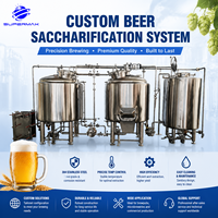 Système de brassage de bière artisanale haute performance personnalisé, contrôle PLC/HMI, matériaux SUS304/SUS316, utilisation facile pour les hôtels et les pubs