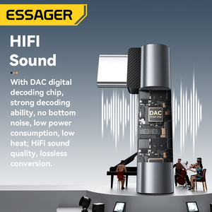 ESSAGER ES-OTG27 L Forme Angle de Courbure <span class=keywords><strong>Usb</strong></span> C Audio <span class=keywords><strong>Jack</strong></span> Aux Casque Otg <span class=keywords><strong>Adaptateur</strong></span> Mâle Type C à 3.5mm Audio <span class=keywords><strong>Adaptateur</strong></span> Convertisseur - Product Image 2
