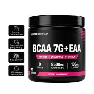 Richtek <strong>BCAA</strong> + EAA <strong>Powder</strong> Supports Muscle Recovery, Growth, Strength &amp; Endurance 11 Essential Amino Acids Sugar Free - Product Image 1