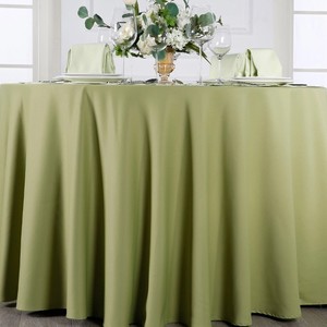 Sıcak satış kabul özelleştirilmiş tasarımlar büyük olaylar çim yeşil restoran düğün parti için yuvarlak Polyester masa örtüsü - Product Image 2