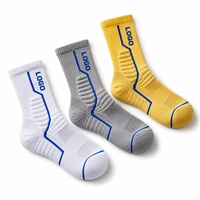 Nouvelles chaussettes de sport athlétiques mi-mollet personnalisées pour hommes et femmes, en maille respirante, en coton tricoté, chaussettes de basketball personnalisées