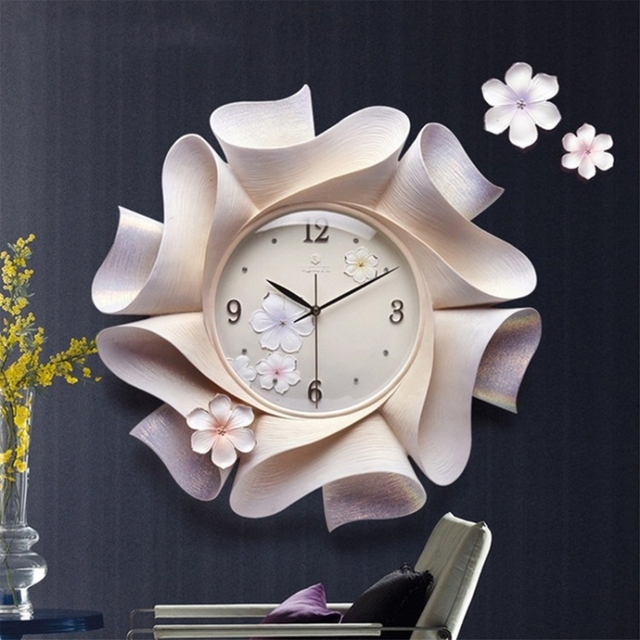 New Design Wholesale Creative Wall Clock Pure Hand-painted Wall Clock Simple Modern Living Room Wall Clock