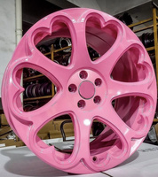 Nouvelles jantes en aluminium forgé RCSR personnalisées pour voitures de tourisme, 16-22 pouces, modèle multi-rayons en forme de cœur rose, pour voitures de luxe, ajustement universel