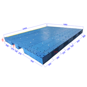 ओवरसाइज भारी ड्यूटी वेयरहाउस लॉजिस्टिक्स 3-रनर 2400 मिमी x 1950 मिमी x 150 मिमी बंद डेक प्लास्टिक कोल्ड चेन - Product Image 1