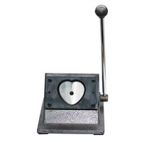 Ensemble de machines à autocollants pour réfrigérateur en forme de coeur: 57*53mm Love Magnet Making Machine + Cutter de même taille + 100pcs Magnet Materials