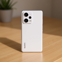 Étui pour téléphone portable Redmi Note 12 Pro 5G, matériau PC blanc, protection de l'objectif, protection de l'appareil photo, design uni, sans support