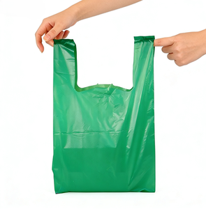 Sac de shopping pliable et durable en HDPE/LDPE, type gilet, peu encombrant, portable, facile à transporter, écologique pour les voyages et le rangement - Product Image 1