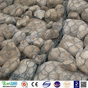 Grillage gabion en fil métallique tissé hexagonal, galvanisé, taille 1x1x1m, prix usine - Product Image 4