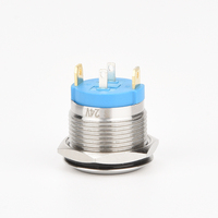 20Amp Étanche 1NO1NC Verrouillage Momentané Réinitialisation Autobloquant On-Off Led Mini Puissance En Acier Inoxydable Métal Bouton Poussoir Commutateurs