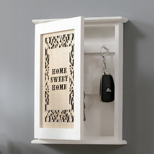 Boîte de rangement de clés en bois antique <span class=keywords><strong>Armoire</strong></span> de rangement de clés murale Décoration intérieure Artisanat en bois Boîte à clés antique - Product Image 6