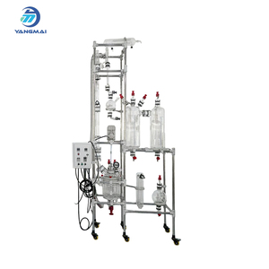 Reactor de Vidrio con Camisa de Destilación, Reactor de Vidrio de Laboratorio con Botella de Vidrio para Separación <span class=keywords><strong>en</strong></span> Síntesis y Purificación - Product Image 1