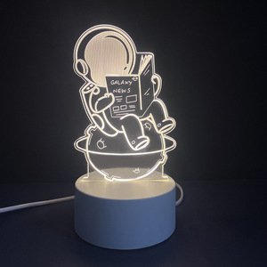 Astronauta figura lampada da scrivania <span class=keywords><strong>3d</strong></span> a luce notturna per bambini camera da letto lampada da tavolo per bambini - Product Image 2
