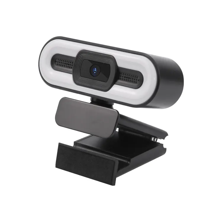 الأسهم USB كاميرا ويب 1080P كاميرا المؤتمر HD زاوية واسعة ميكروفون مدمج التركيز التلقائي كاميرا الويب مع مصباح مصمم على شكل حلقة