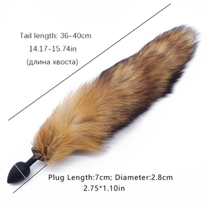 Juguetes <span class=keywords><strong>sexuales</strong></span> mecánicos para adultos, producto divertido de tamaño medio, cola de zorro, Sexy, tapón anal de silicona - Product Image 5