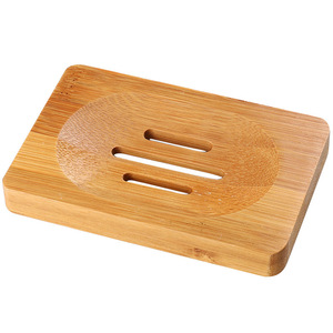 <b>Bamboo</b> <b>Soap</b> <b>Dish</b> Rectangle Solid Wood Draining <b>Soap</b> Holder Japanese Style Bathroom Toilet Accessory - Product Image 5