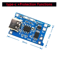 Placa de Carga de Batería USB Tipo-C de 5V 3A, Módulo Cargador de Batería de Litio 18650 + Protección de Doble Función