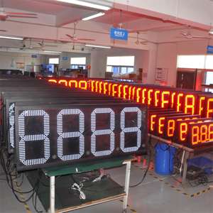 加油站顶级热卖发光二极管燃气价格标志显示器数字汽油显示器<span class=keywords><strong>7</strong></span>段高亮度好广告标志 - Product Image 5