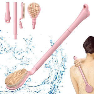แปรงขัดผิวปรับได้ 3-in-1 สำหรับอาบน้ำ ใช้ได้ทั้งแบบเปียกและแห้ง แปรงขนแปรงสำหรับอาบน้ำ แปรงอาบน้ำด้ามยาว - Product Image 3