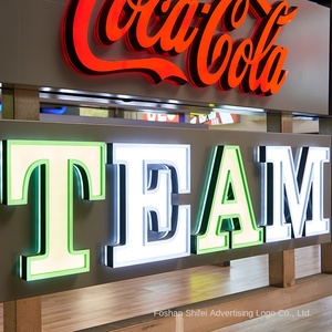 Tùy Chỉnh <span class=keywords><strong>Mini</strong></span> LED Ánh Sáng Hộp Sáng Thép Không Gỉ Nhựa Biển Quảng Cáo Trang Trí Sáng Từ Acrylic Thủy Tinh Chiếu Sáng Dấu Hiệu - Product Image 4