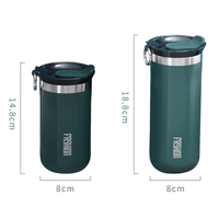 En stock, tasse à café de voyage isotherme à double paroi en acier inoxydable avec logo personnalisé imprimé, 350 ml, 500 ml