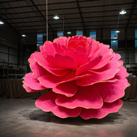 Grande sculpture florale géante en pivoine rose, fleur artificielle en papier, décoration pour événements de mariage, fourniture florale commerciale
