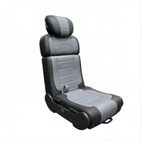 Siège passager simple ultra-fin réversible, pliable dans les deux sens (avant et arrière), pour SUV, fourgonnette, monospace, pick-up, camping-car, conversion de fourgonnette.