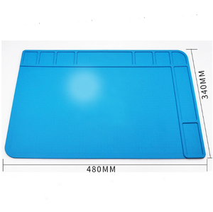 <span class=keywords><strong>Tapis</strong></span> isolant en silicone pour réparation de téléphones portables, soudure de circuits imprimés, démontage, avec fentes de rangement - Product Image 5