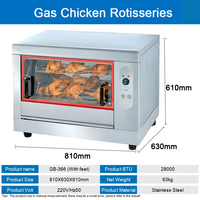 Gril de poulet rotatif électrique de machine de rôtissoire verticale de poulet de gaz commercial d'acier inoxydable de rendement élevé