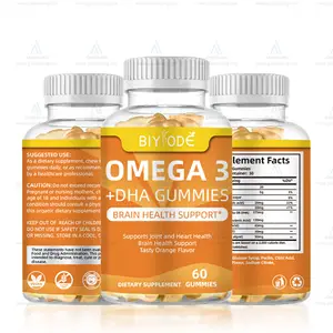 Биодная добавка для здоровья рыбий жир Omega 3 DHA gummy для иммунной поддержки