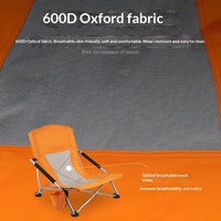 Chaise de plage pliante portable en fer et tissu Oxford pour loisirs de plein air, camping, pêche, dossier haut, modèle 04 OEM