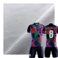 Tissu maille œil-de-perdrix 150 g 165 cm, 100 % polyester, maille perforée, tissu jersey sportif pour impression par sublimation, pour vêtements de sport