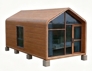 Casas Prefabricadas Modernas para Resorts, Cabañas Triangulares de Color Madera, Alojamientos Modulares Prefabricados - Product Image 1