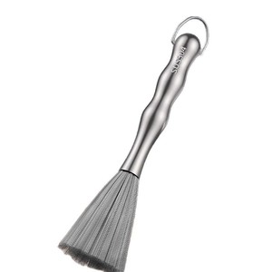 Brosse à récurer en acier inoxydable 304 à long manche, éponge métallique anti-rayures pour le nettoyage de la vaisselle de cuisine - Product Image 1