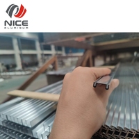 Profilé en aluminium en U personnalisé, électrophoretique, satiné brossé, pour balustrade de balcon en verre – Vente chaude