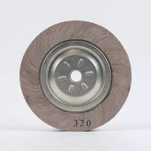 Mandril de tela de esmeril tipo fibra de nailon, rueda de pulido de tela de 6 pulgadas para acero inoxidable