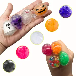 Venta al por mayor Squeeze Water Beads Stress Relief Fidget Toys Funny Tricky Vent Squeeze Pinch Halloween Colorful Bead Ball Toy