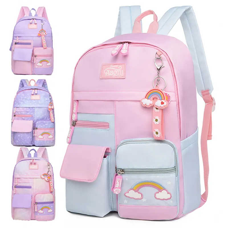 Nieuwe School Rugzak Schattige Kinderen Jongens En Meisjes Waterdichte Nylon Rugzak Schooltas Kinderen Cartoon Schooltas