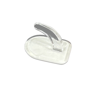 Acrylic <b>Adhesive</b> <b>Hook</b> Transparent Single <b>Hook</b> 2kg Load Capacity For Bathroom <b>Wall</b> Mounting - Product Image 1