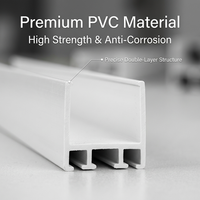 맞춤형 피팅 슬롯 PVC 프로파일 70mm 직경 무광 마감 단단한 일체형 압출 공정