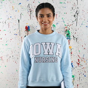 เสื้อฮู้ดดี้ทรงปกติ IOWA คอเต่า สีฟ้าอ่อน ผ้าฝ้าย 100% สำหรับฤดูหนาว เส้นด้ายละเอียดพิเศษ ตัดเย็บตามสั่ง ซิปแบบวินเทจ ระบายอากาศได้ดี แห้งเร็ว - Product Image 1