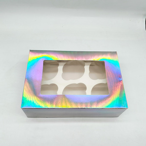 Vàng hộp phim bao gồm cho cupcakes cá nhân <span class=keywords><strong>cupcake</strong></span> hộp món tráng miệng Dip Platter với ngăn và lỗ <span class=keywords><strong>cupcake</strong></span> hộp giấy - Product Image 1