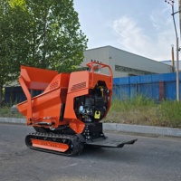 Chinesischer Automatischer Raupenkipper 4x4 Kleiner Transporter Mini-Dumper Crawler Mini-Dumper