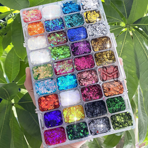 Maquillage de Marque Propre : Palette Caméléon Scintillante Longue Durée et Résistante à l'Eau pour le Corps, le Visage (Highlighter) et les Yeux (Fard à Paupières) - Product Image 2